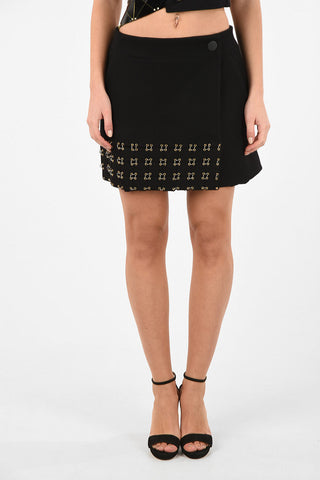 Wool Wrap Mini Skirt