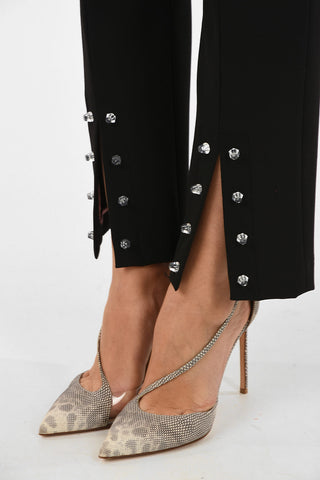 Single Pleat split-hem Pants