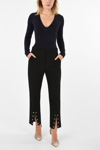 Single Pleat split-hem Pants