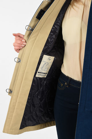 Montgomery in Velluto Imbottito Con Chiusura a Zip e Moschettoni