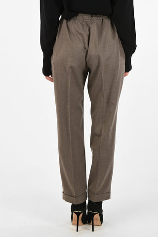 Stretchy Cotton Pants With Drawstring