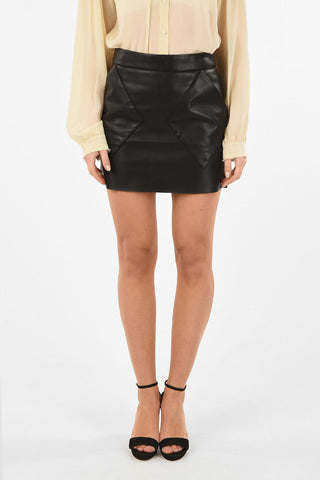 Leather Front Pocket Mini Skirt