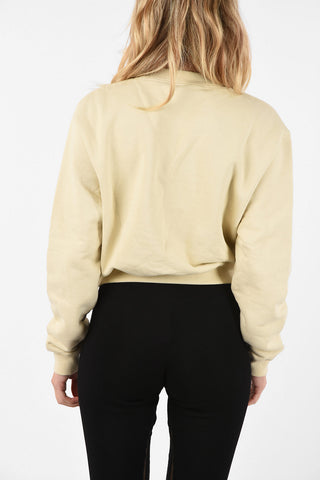 crew-neck sweatshirt with Shearling Embroidery