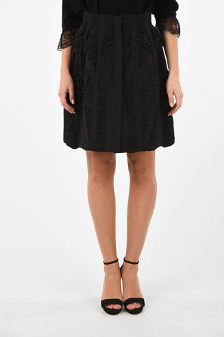 Ruched mini bubble skirt