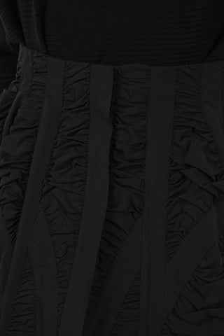 Ruched mini bubble skirt