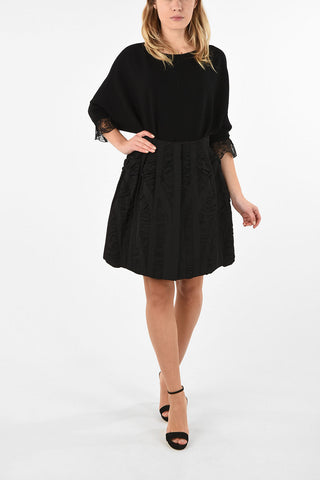Ruched mini bubble skirt