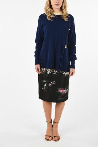 Crewneck Sweater GERBERA with Jewel Applications