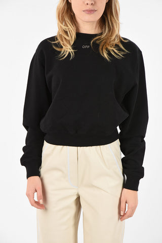 rhinestone embellished Back crew-neck sweatshirt