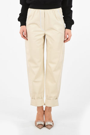 ecoleather drawstring waist harem pants