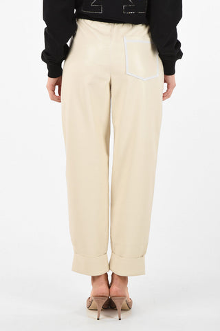 ecoleather drawstring waist harem pants