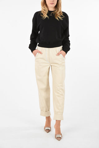 ecoleather drawstring waist harem pants