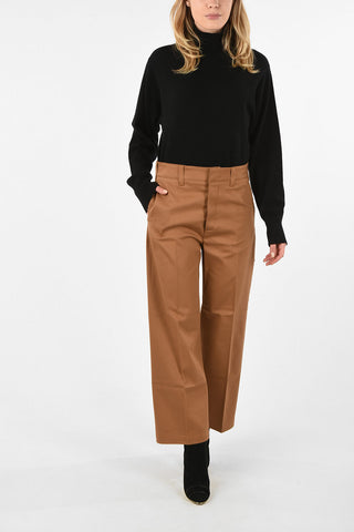 Stretch Cotton Hight Waist DUE Palazzo Pants 