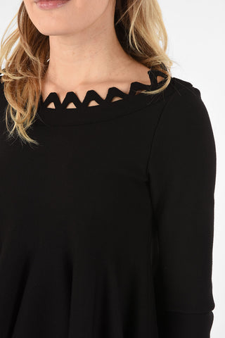 Stretchy Wool Scallop Top