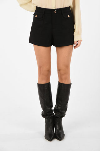 RED Wool shorts