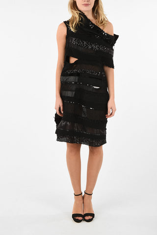 JUNYA WATANABE Sequined mini dress with Cut Out Details