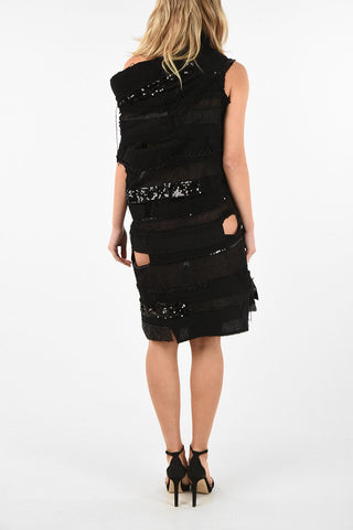 JUNYA WATANABE Sequined mini dress with Cut Out Details