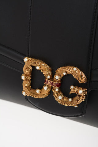 Leather Top Handle DGAMORE Bag With Jewel Closure and Removable Shoulder Strap