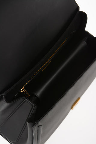 Leather Top Handle DGAMORE Bag With Jewel Closure and Removable Shoulder Strap