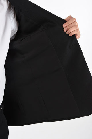 Virgin Wool Blazer with Peak Lapel