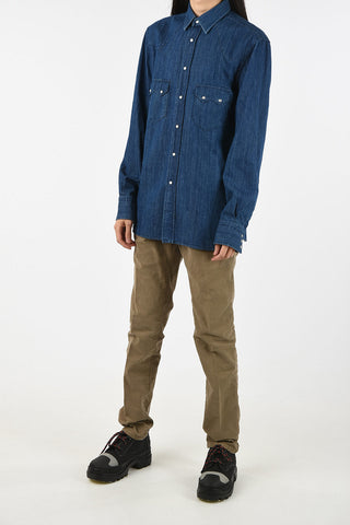 Denim ARIOSTO Shirt With Snap Button