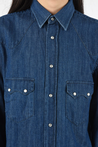 Denim ARIOSTO Shirt With Snap Button