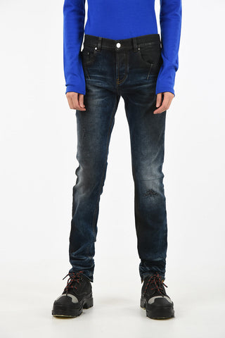 Jeans Slim Fit Effetto Acid Wash 16 cm