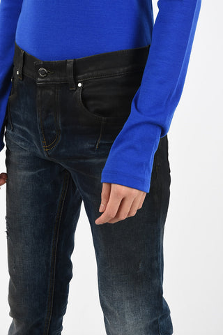 Acid Washed Slim Fit Jeans 16 cm