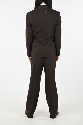 MM14 no vent peak lapel double breasted suit