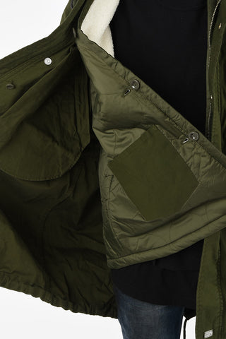 snap button parka