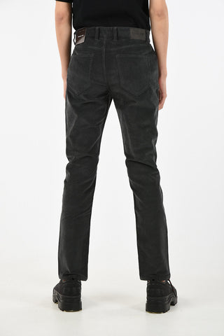 Pantaloni Velluto a Coste in Cotone Stretch