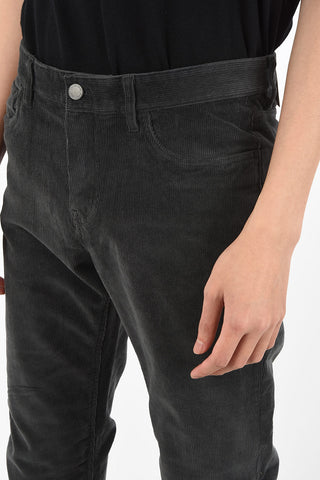 Pantaloni Velluto a Coste in Cotone Stretch
