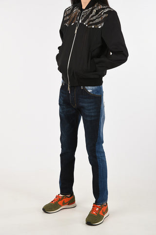 Sequined Embroidered Bomber