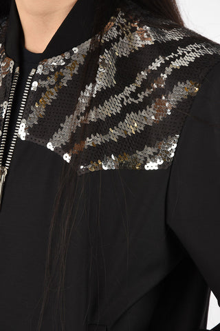 Sequined Embroidered Bomber