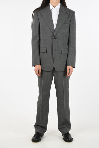 MM14 no vent peak lapel 2-button suit