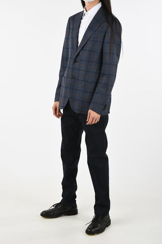 CC COLLECTION check drop 7R side vents 2-button REFINED blazer