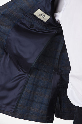 CC COLLECTION check drop 7R side vents 2-button REFINED blazer