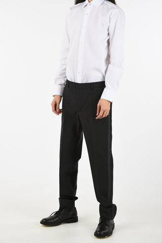 Wool Straight Fit Piping Pants