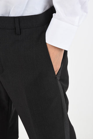 Wool Straight Fit Piping Pants