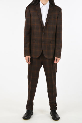 CC COLLECTION side vents plaid drop 8R 2-button RESET suit
