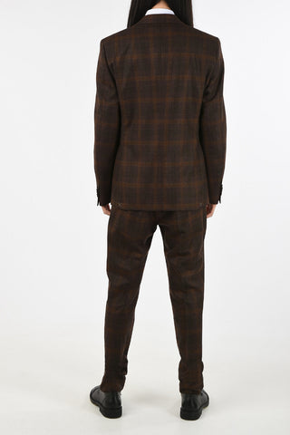 CC COLLECTION side vents plaid drop 8R 2-button RESET suit