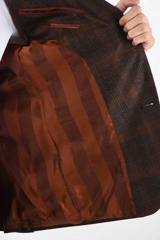 CC COLLECTION side vents plaid drop 8R 2-button RESET suit