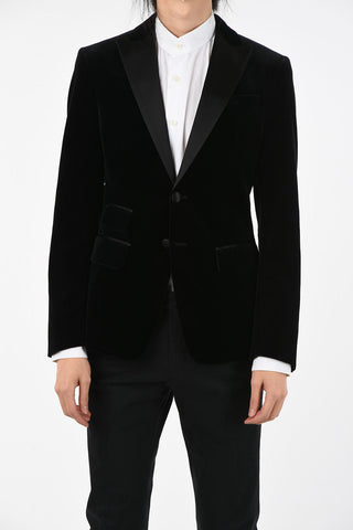 velvet side vents tuxedo jacket