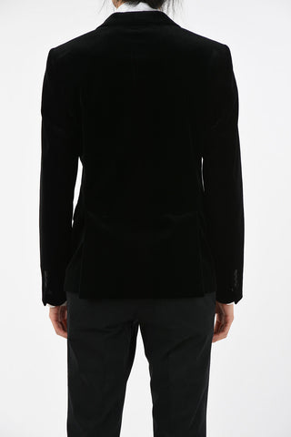 velvet side vents tuxedo jacket