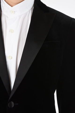 velvet side vents tuxedo jacket