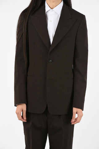 MM14 no vent peak lapel 2-button suit
