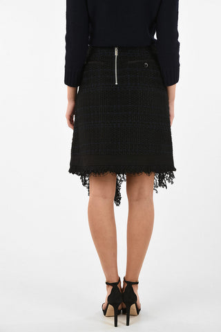 hopsack wrap skirt with Lace Petticoat