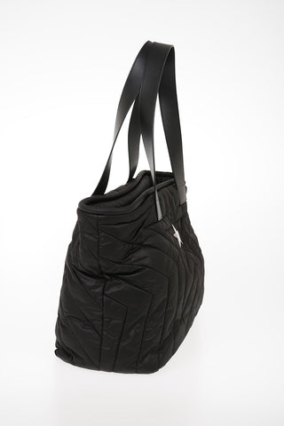 Quilted Fabric Maxi Tote Bag
