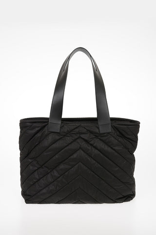 Quilted Fabric Maxi Tote Bag