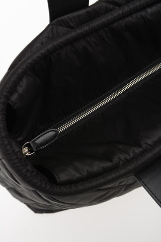 Quilted Fabric Maxi Tote Bag
