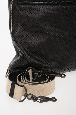 Leather Shoulder Bag with Removable Shoulder Strap